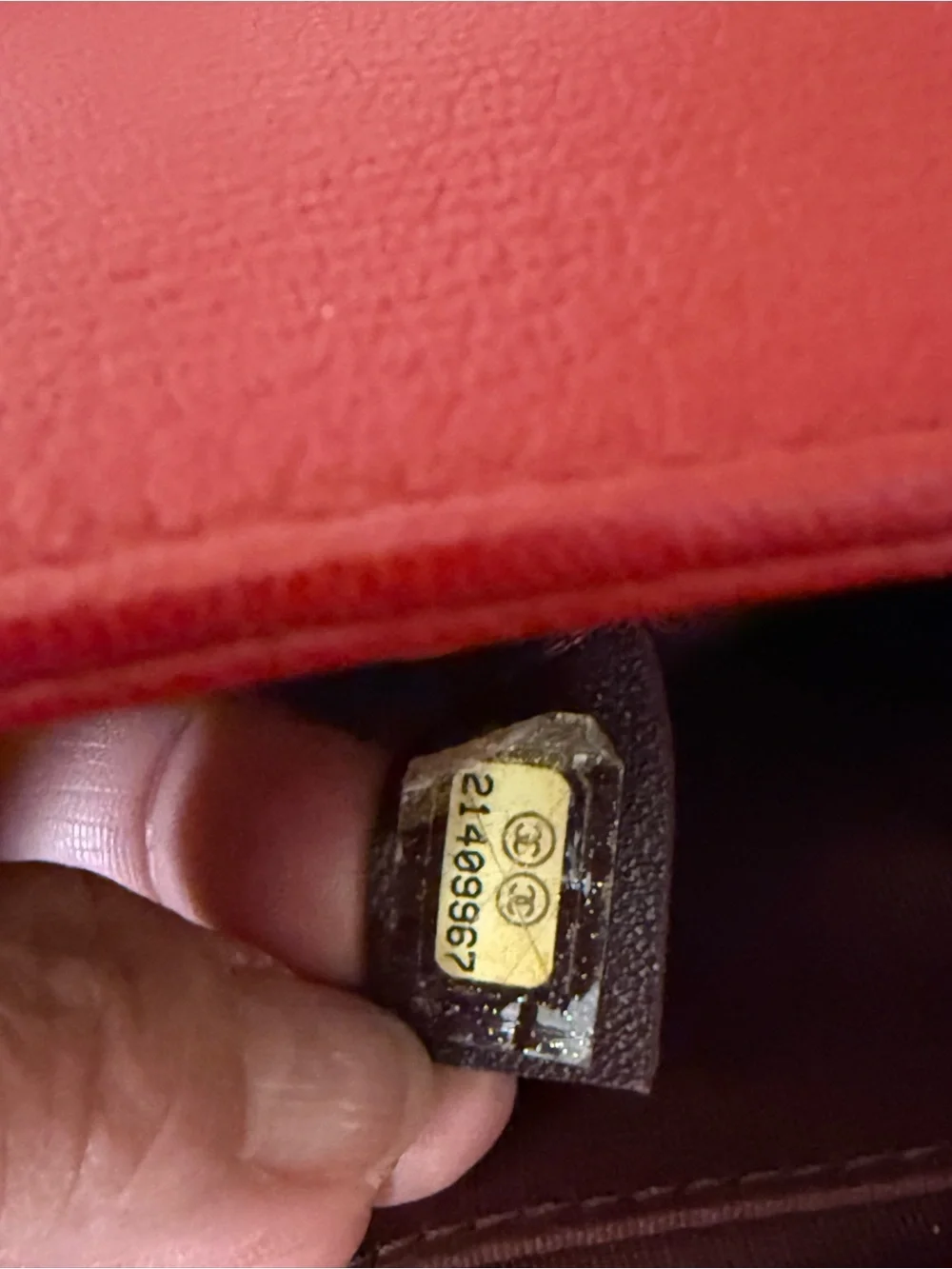 CHANEL Red Quilted Boy Bag with gray-Tone Hardware